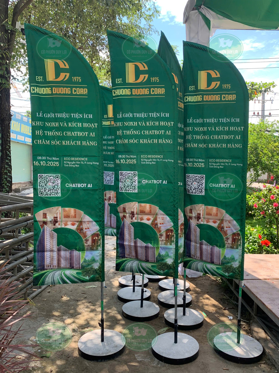 Cờ phướn cánh buồm dự án bất động sản