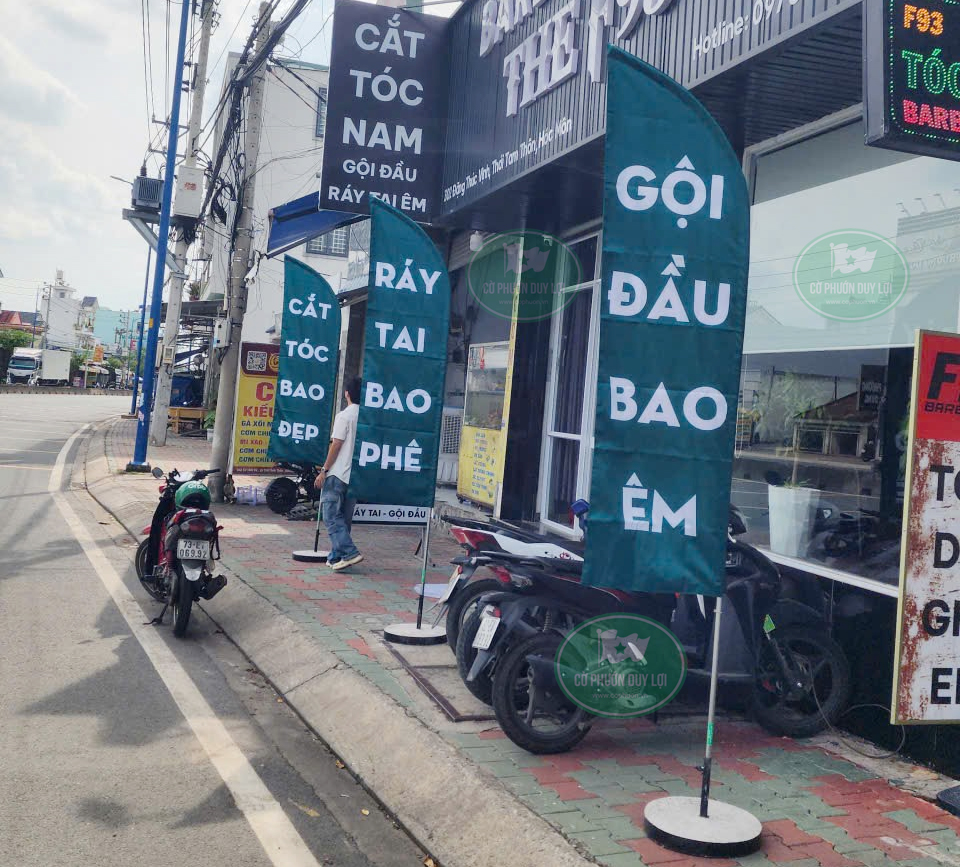 Cờ phướn cánh buồm salon tóc