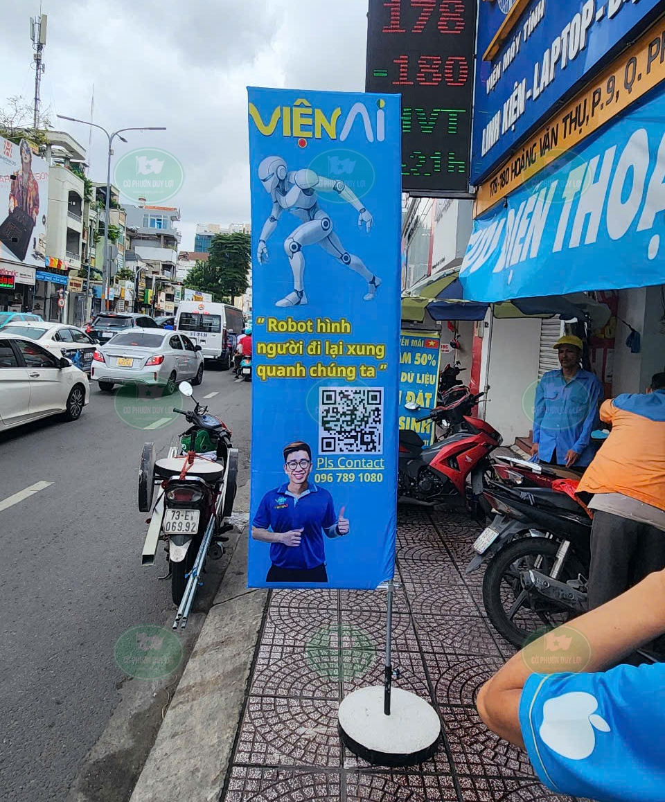 Cờ phướn chữ nhật cửa hàng máy tính