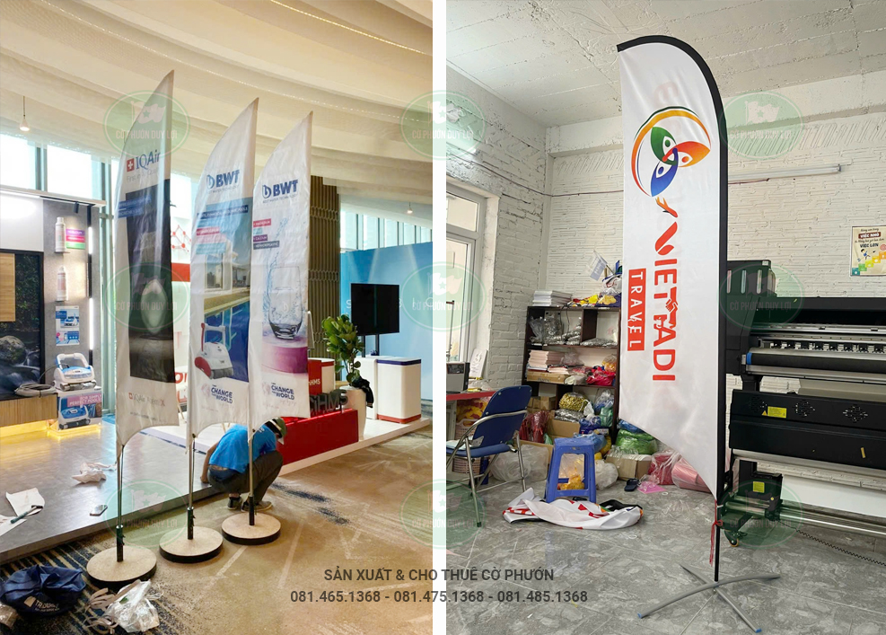 Cờ phướn lưỡi liềm tại công ty